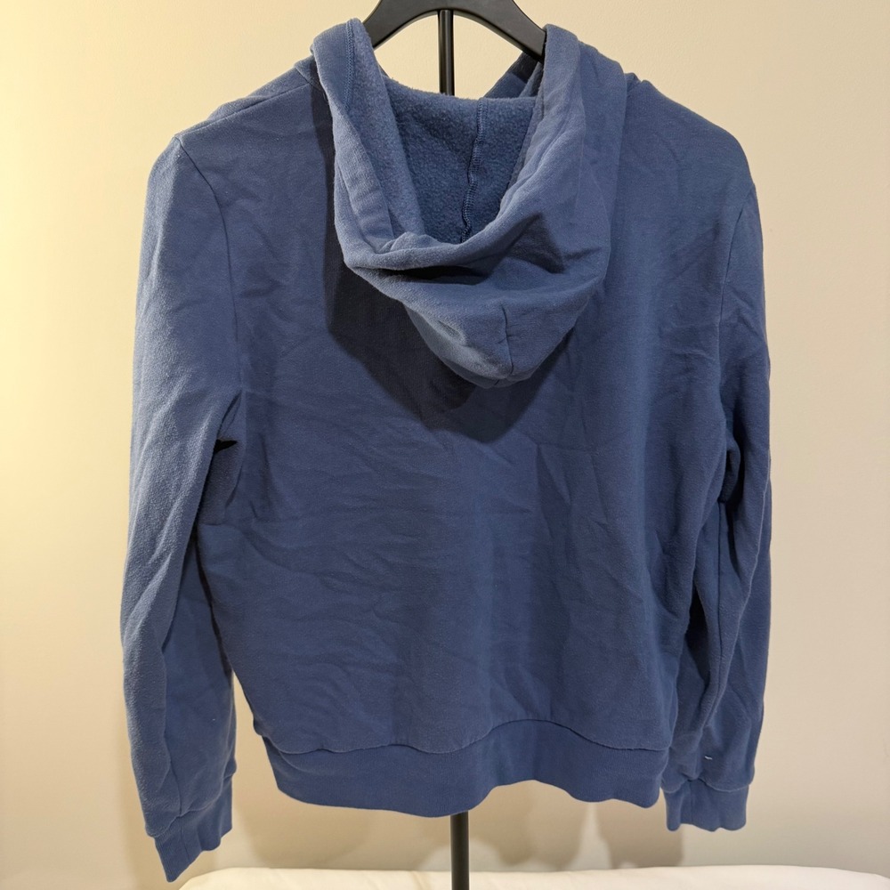 Victorias Secret PINK Blue Pullover Hoodie Sweatshirt Small Logo Kangaroo Pocket - Picture 5 of 6